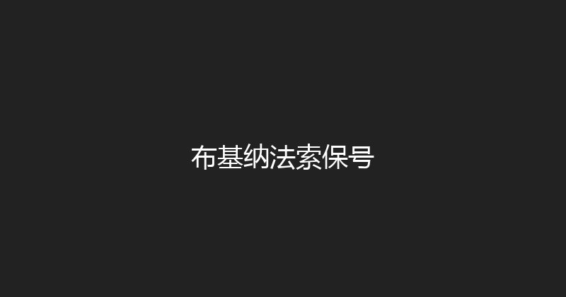 布基纳法索保号 