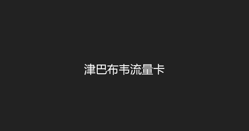 津巴布韦流量卡 