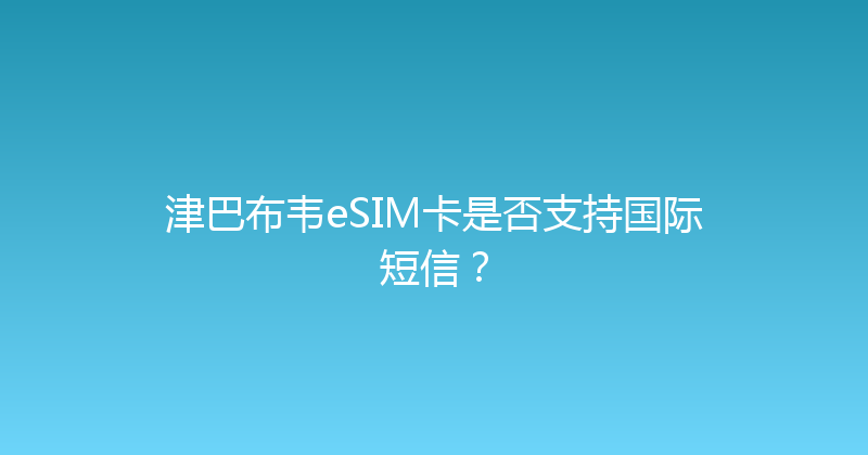 津巴布韦eSIM卡是否支持国际短信？ 