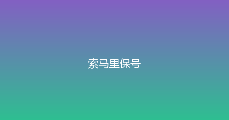 索马里保号 