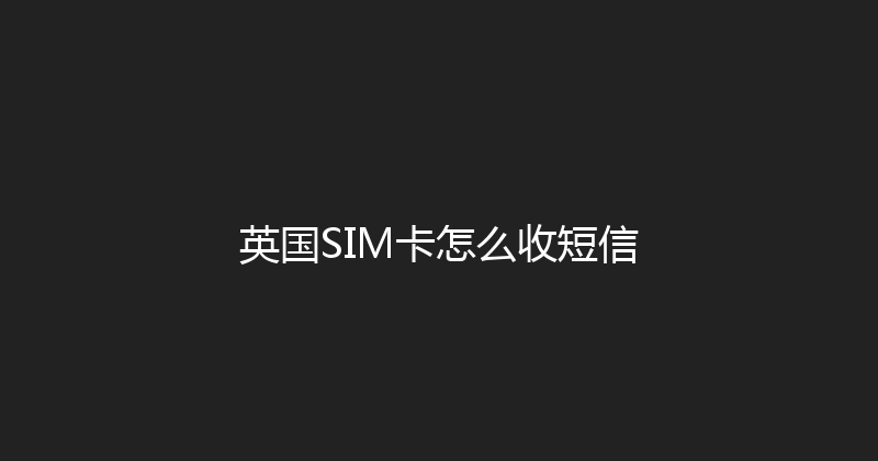 英国SIM卡怎么收短信 